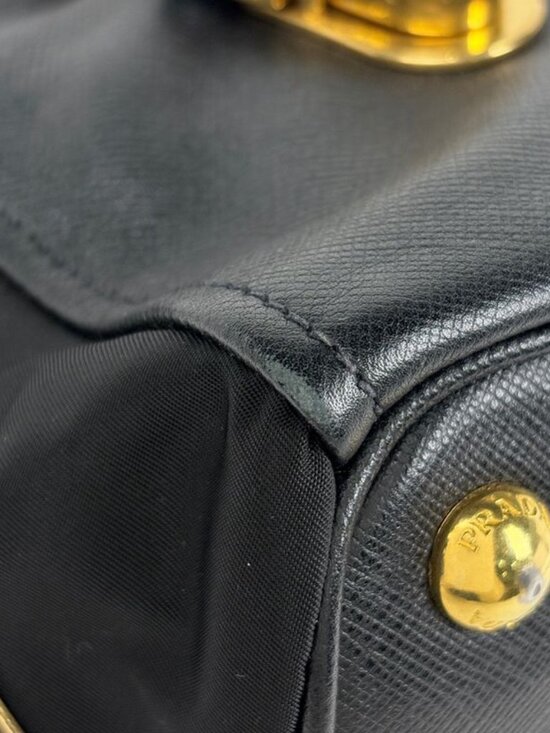 Prada 2-Way Shoulder Bag Leather Nero - Picture 3 of 7